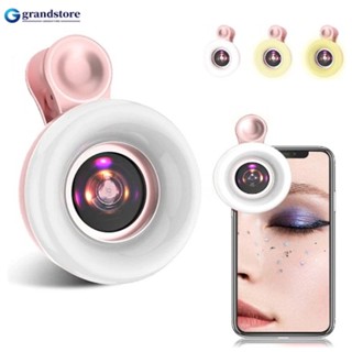 Grandstore Luz De Preenchimento De Celular 15X Macro Portátil Selfie Lente Anel Flash Lâmpada Universal Clipe