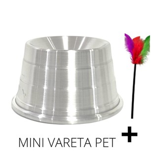 Comedouro elevado de alumínio gatos e cães 140mL