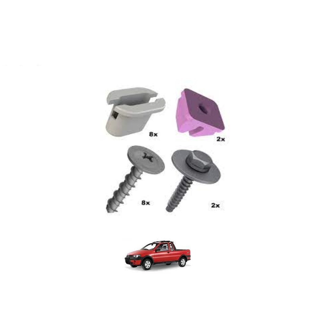 Kit Grampo Moldura Paralama Traseiro Strada Adventure/trekking/Work 05/08 20pcs