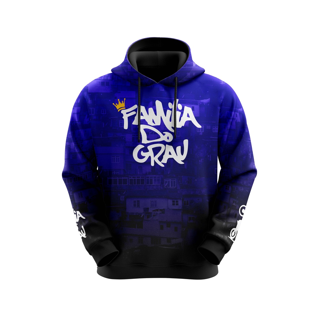 Blusa De Moletom Masculino Full Família Do Grau Moto Sublimado