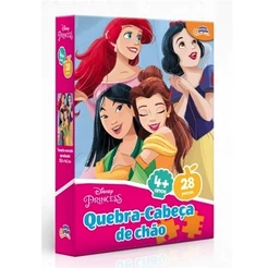 Quebra Cabeça Princesas da Disney 28 Peças Grandes - Toyster 8046