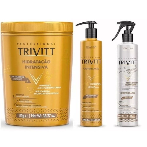 Kit Trivitt Hidratação +cauterização+ O Segredo 300 Ml