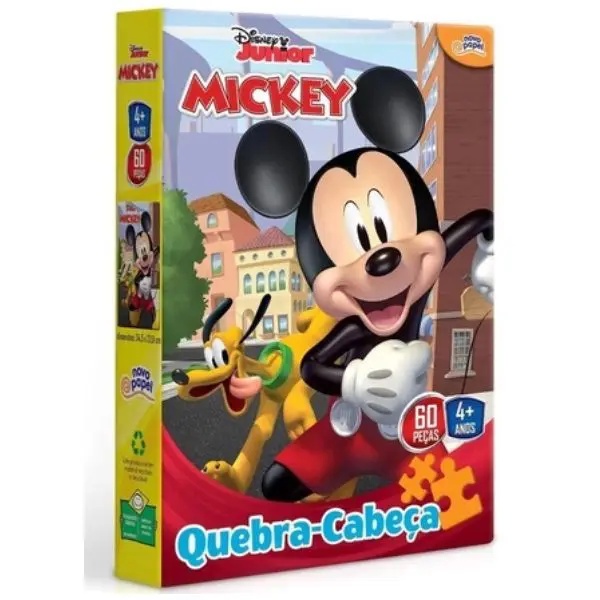 Quebra Cabeça Disney Mickey Mouse 60 Peças - Toyster 8000 em Oferta na Shopee