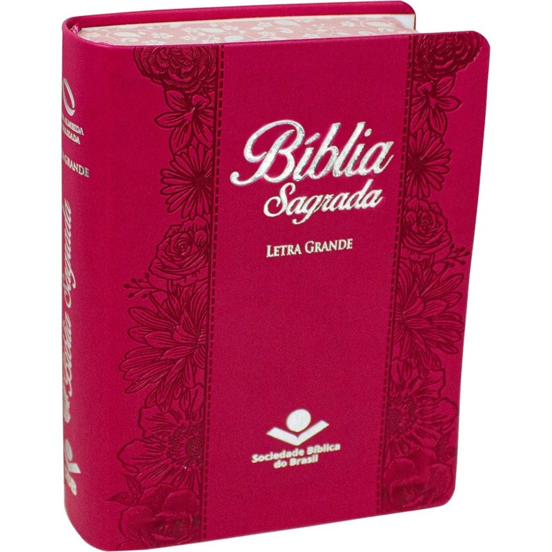 Bíblia Sagrada | NAA | Letra Grande | Capa Pink Luxo em Oferta na Shopee