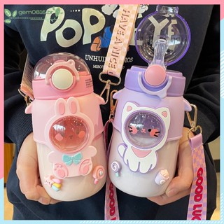 Garrafa De Água Infantil Com Copo Kawayii De 720ml De Grande Capacidade Para Desenho
