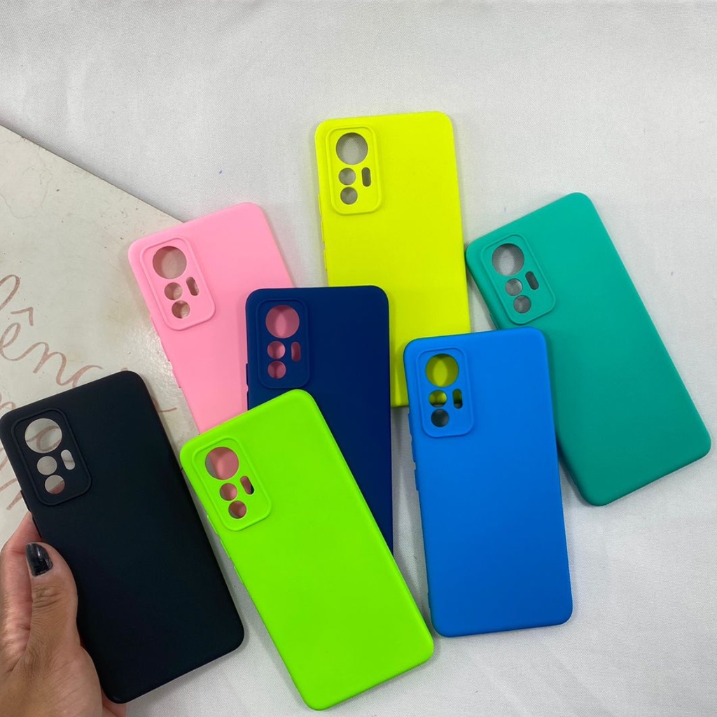 Capa Xiaomi Mi 12 Lite Silicone Aveludada Proteção Câmera Cores Capinha Custo Beneficio