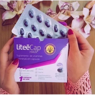 kit Liteecap Hair Vitamina Para Cabelo Fortalecimento e Saúde 30capsulas Gelatinosas