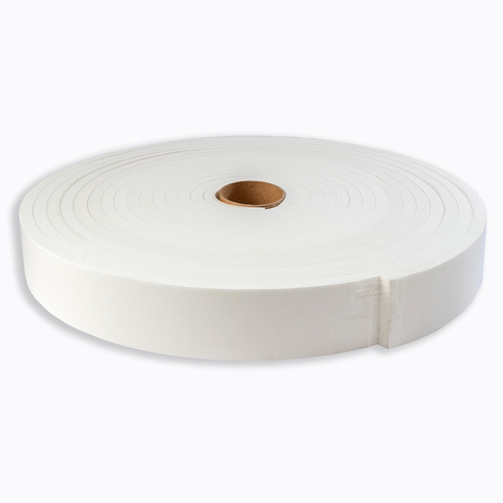 Fita de Vedação em EVA Branco - 50 mm x 10 mm x 10 metros
