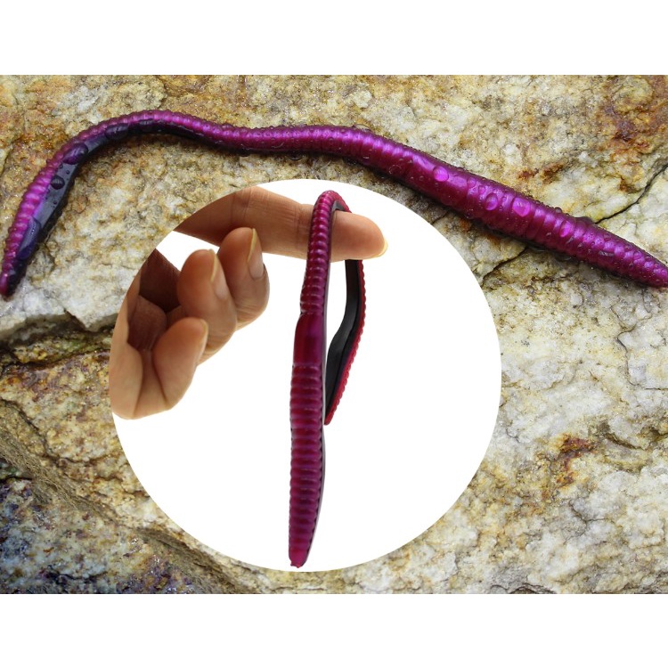 ISCA ARTIFICIAL MINHOCUÇU (MINHOCA) 16CM PARA PESCA - 1 UNIDADE