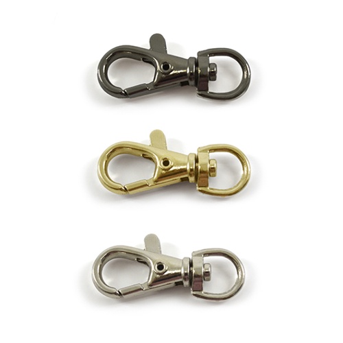 Mosquetão Lagosta Circulo 1,4 x 3,8cm Unidade (Dourado / Prata / Preto)