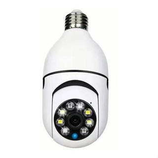 Câmera wifi Ip Segurança Lâmpada Panorâmica sem fio giratória 360 com encaixe lampada bocal rosca ptz full HD visão noturna segurança - bivolt