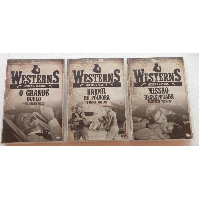 DVD Westerns Heroes e bandits (lote 3 DVD,s)