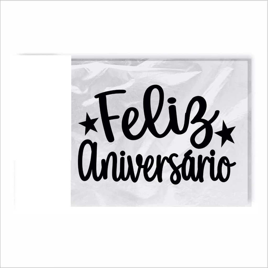 2 Adesivos Feliz Aniversario  para balões festa