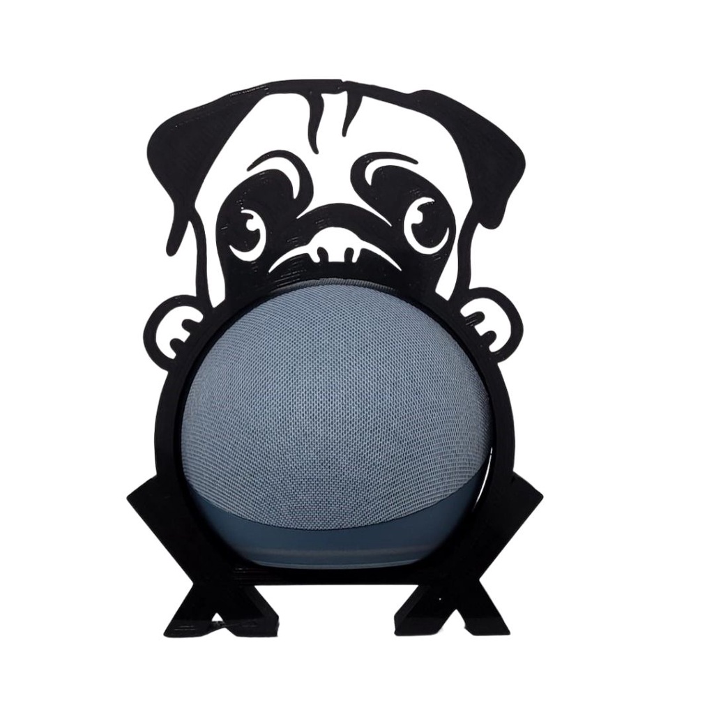 Suporte Alexa Echo Dot 4 e Dot 5 Cachorro Pug