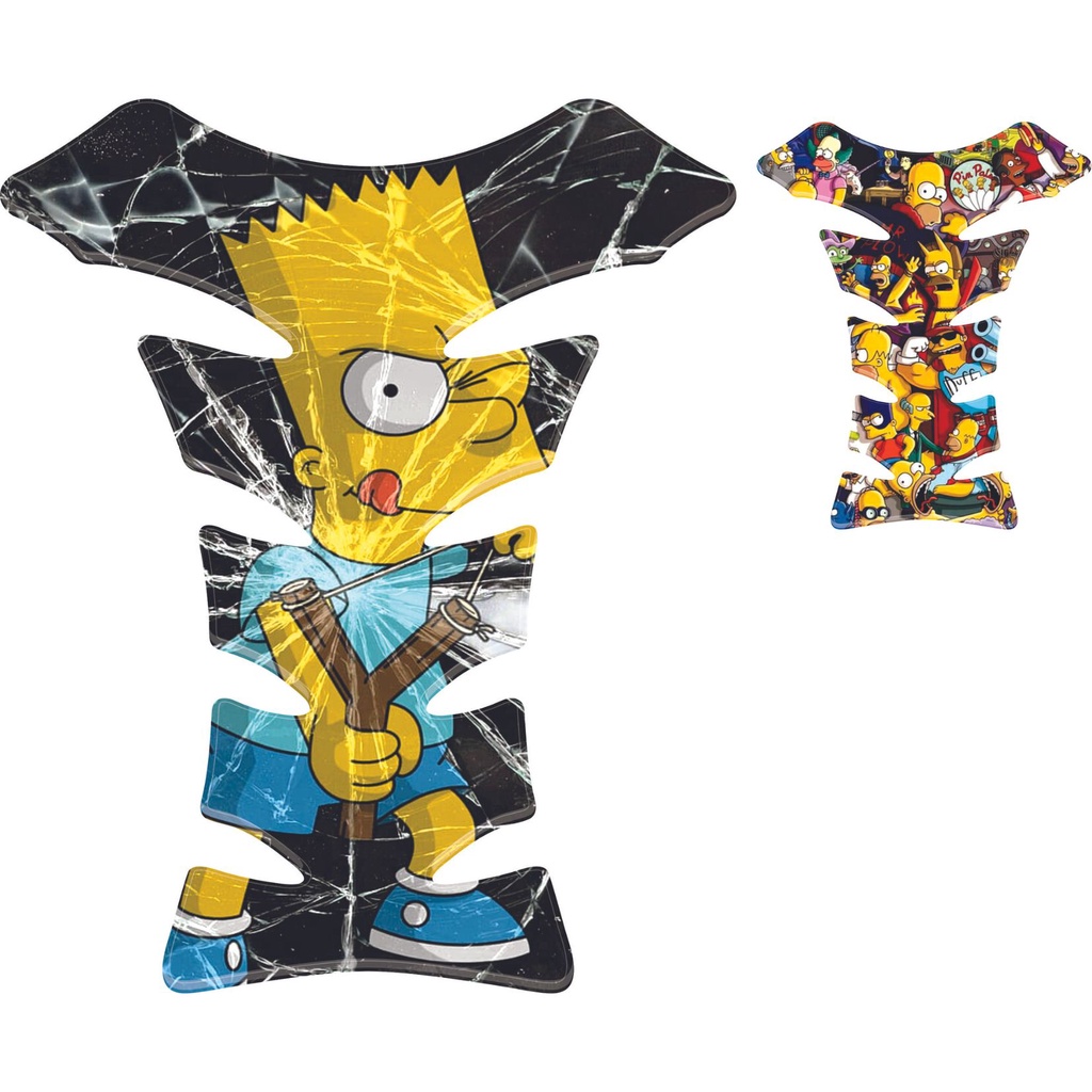 Protetor de tanque Bart Simpson adesivo de proteção para moto Tankpad
