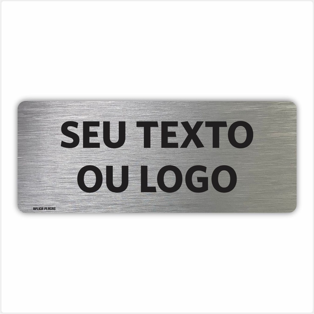 Placa Personalizada Indicação Setor Portas 8x20cm - Sinalização Logo texto frases