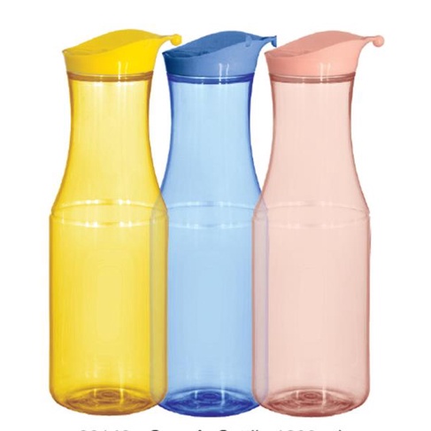 Garrafa Sottile 1200ml Plástico Colorida com Tampa Rosca Para Uso Diário Academia Viagem e Lazer