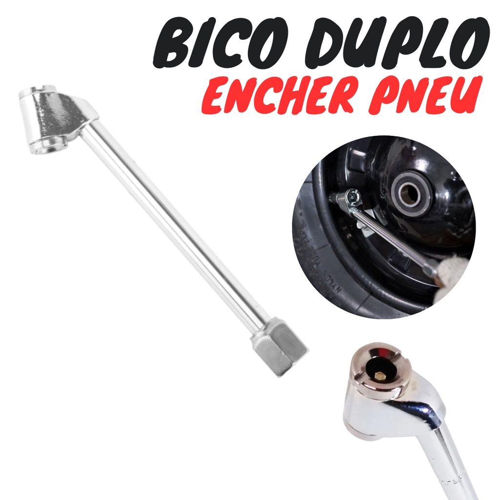 Bico Encher Pneu Duplo Profissional - Sigma
