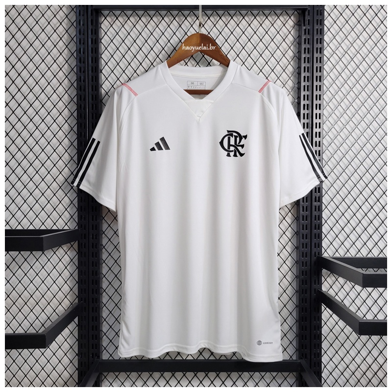 Camisa De Time Treino Branca 2023 Futebol Flmg - Escorrega o Preço