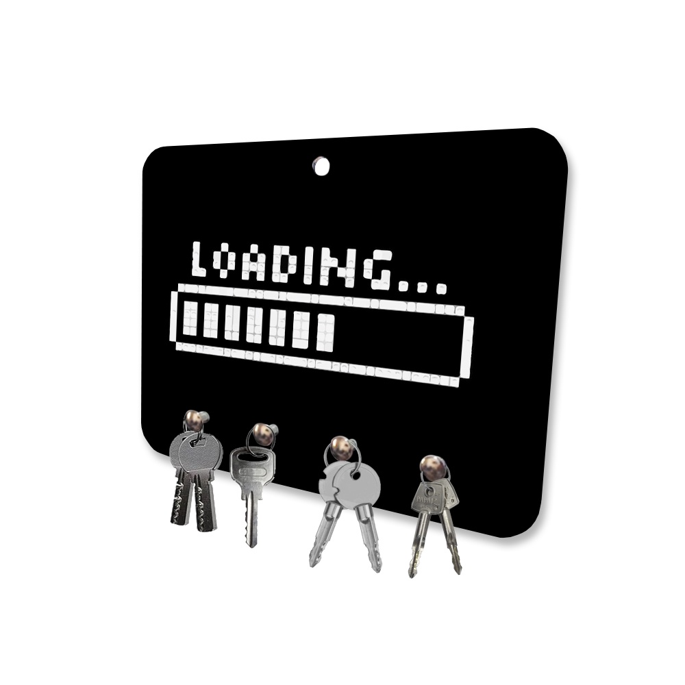 Porta Chaves MDF 4 Pinos Loading Carregando Preto