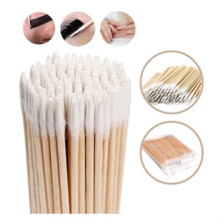 Kit C/100 Palitos Com Algodão De Limpeza Alinhamento Henna Micropigmentação Unha e Boca