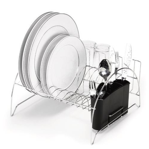 Escorredor Fan Cromado com Porta-Copos 46x38x14 cm