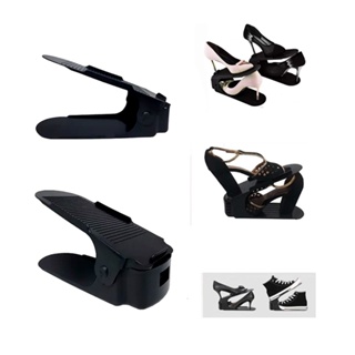 10 Organizadores De Sapato E Tênis - Preto Com Regulagem em Oferta na Shopee