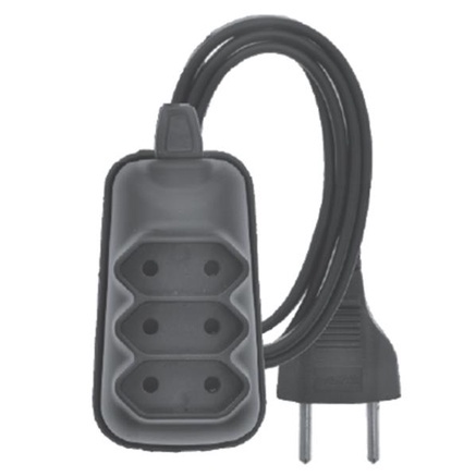 Extensão Baby 2p 1,2 Mts Preto