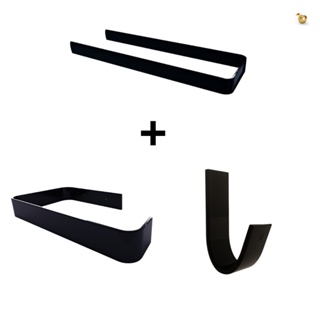 Kit Acessórios Para Banheiro 3 Peças Aço Preto Fosco Adesivo em Oferta na Shopee