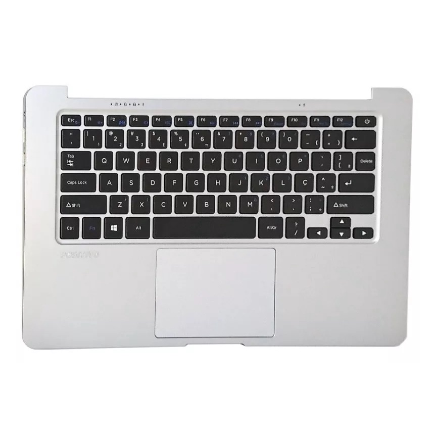 Carcaça Base C/teclado Notebook Positivo Motion Q232a Prata
