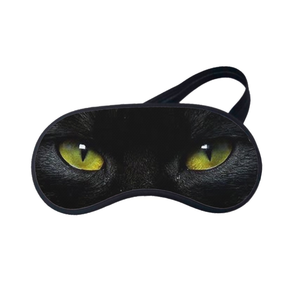 Mascara de Dormir Descanso Pet Gato Cat Preto