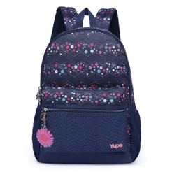 Mochila Feminina Delicada Estampa Florida Notebook Moda Escolar Yupe