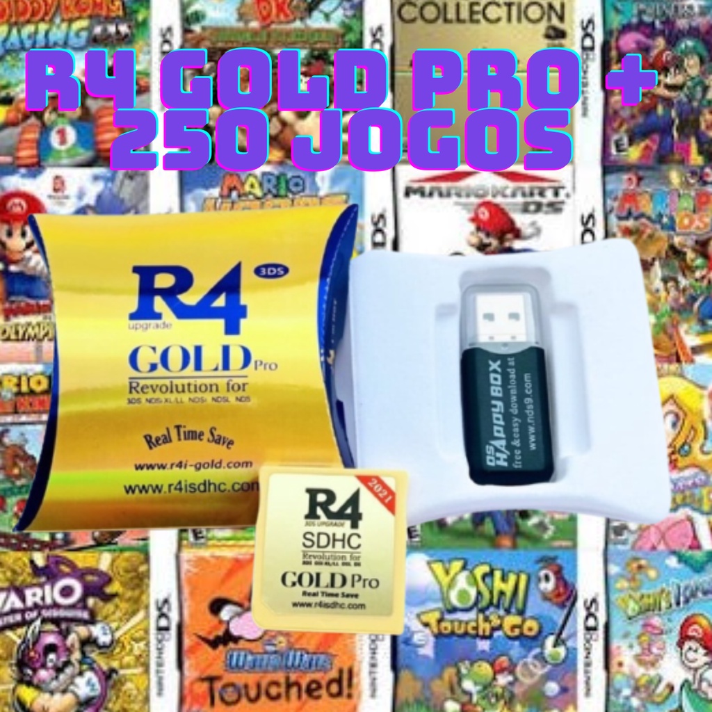 R4 Gold Pro com Jogos para todos os modelos Nintendo ds dsi dsi xl