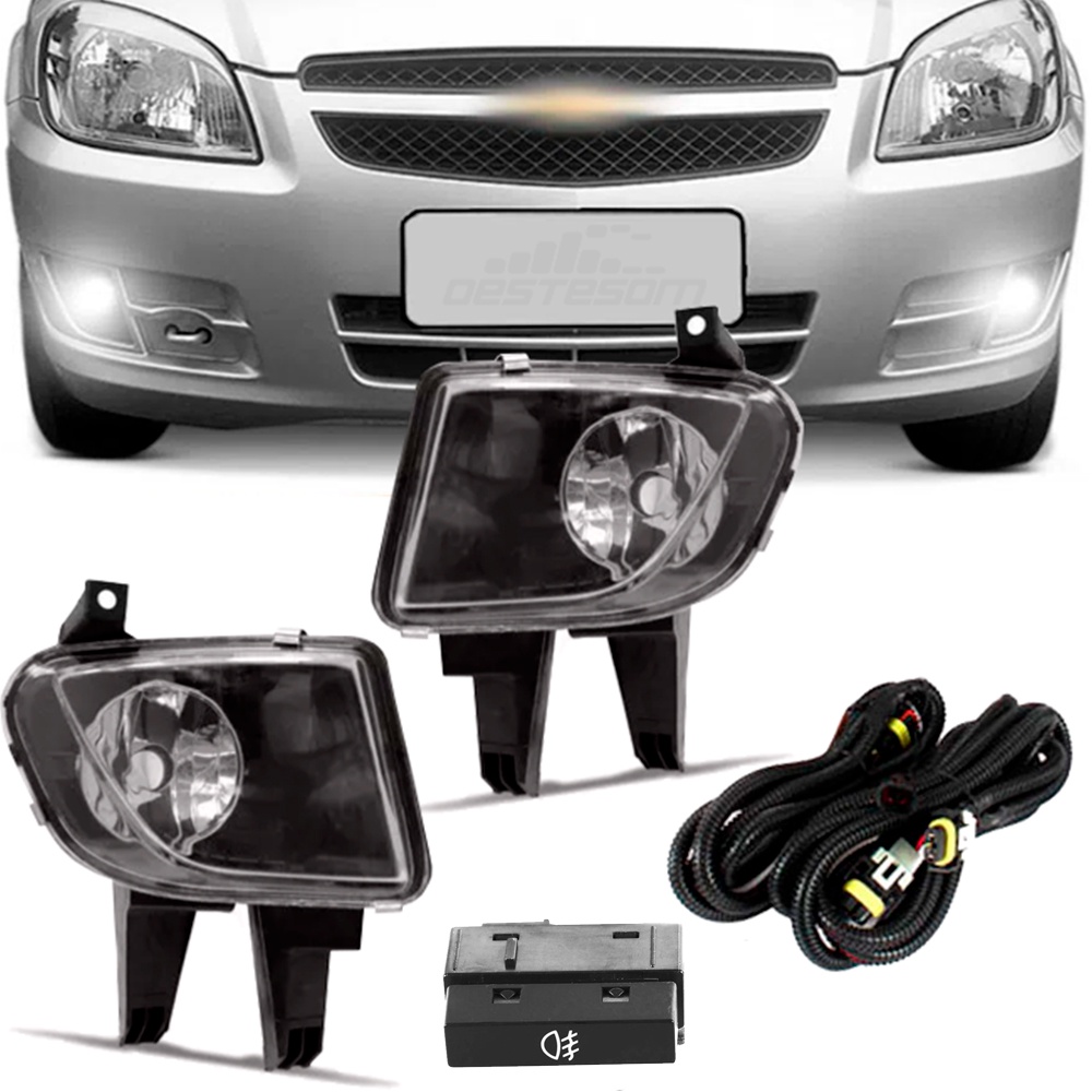 Kit Farol Milha Neblina Auxliar Gm Celta 2016 2015 2014 2013 2012