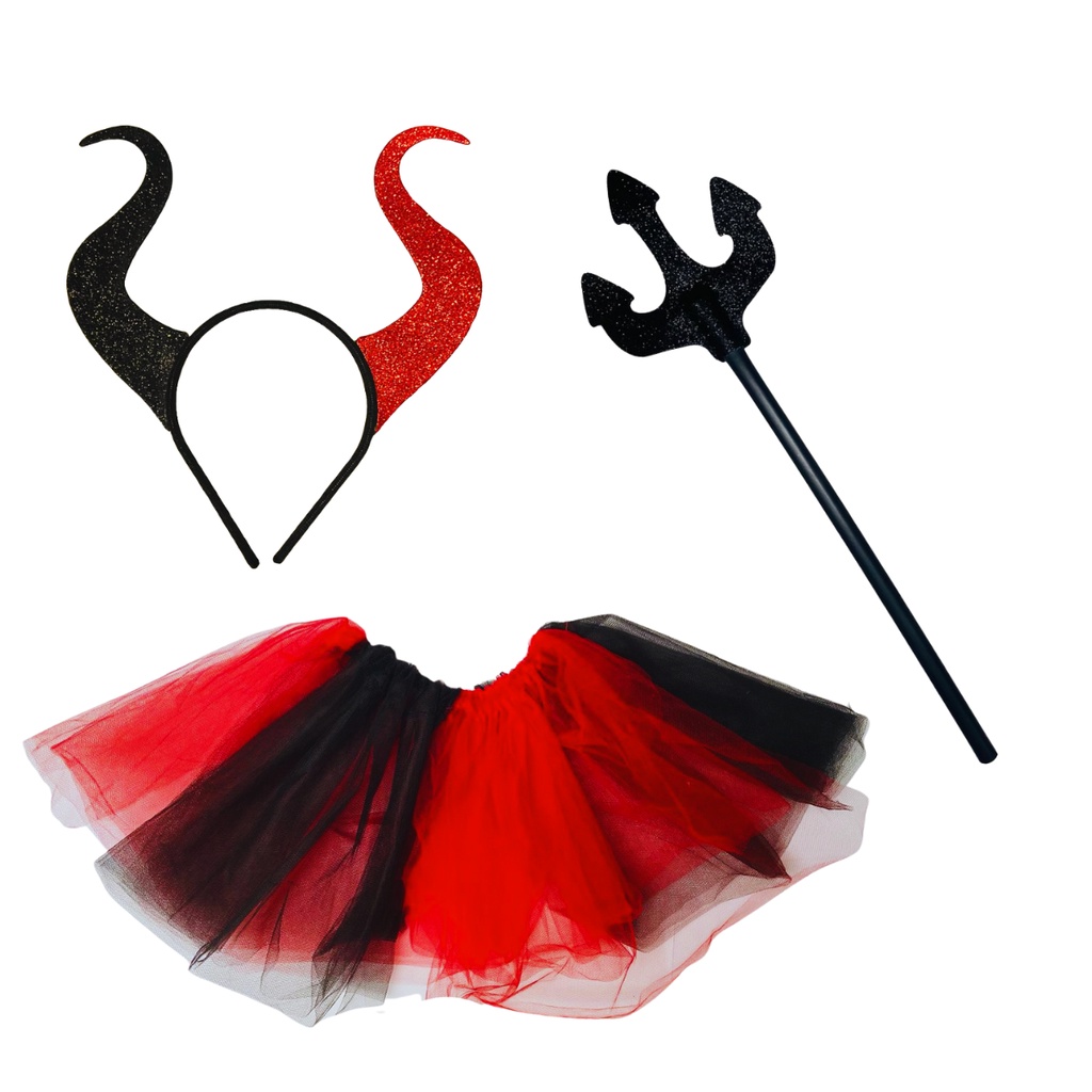 Fantasia Diabinha  Malévola Chifre Capetinha Infantil Criança Festa Halloween