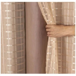 Cortina Blackout PVC com Tecido Voil xadrez de 3,00 x 2,60/ 2,00 X 1,40/2,80 x 1,70 PROMOÇÃO