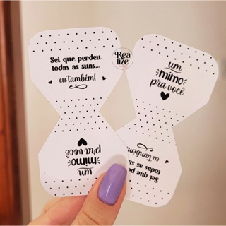 Tag para xuxinha - BRANCA E PRETA │ Mimo para cliente / 50 ou 100 unidades em Oferta na Shopee