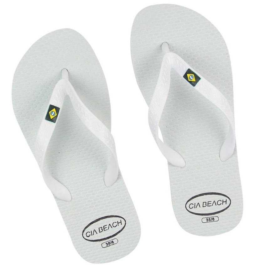 Chinelos Tipo Sandalias  Brasil Cia Beach Bandeira Original de Dedo Anti-derrapante Macio Confortável