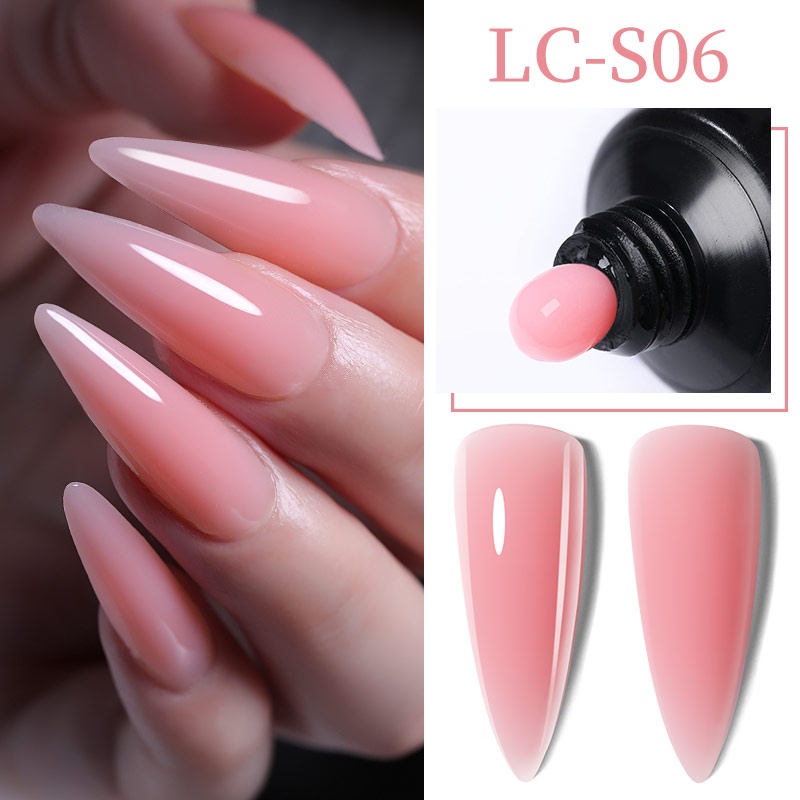 LILYCUTE 10ML Gel De Extensão De Unhas Semi Permanente UV De Duro Dedo Prolongado Branco Limpo Nu