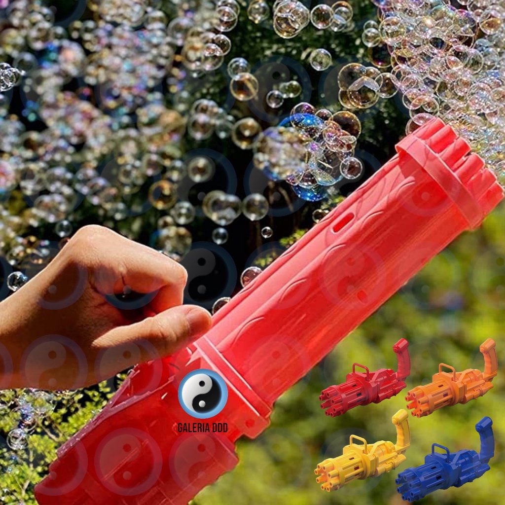 Máquina Automática De Bolhas Pistola bolha de sabão Brinquedo Máquina De Sopro Automática Bolha De Sabão Pistola Metralhadora Tem