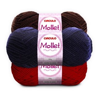 Kit 2 un Lã Mollet 100gr - Circulo em Oferta na Shopee