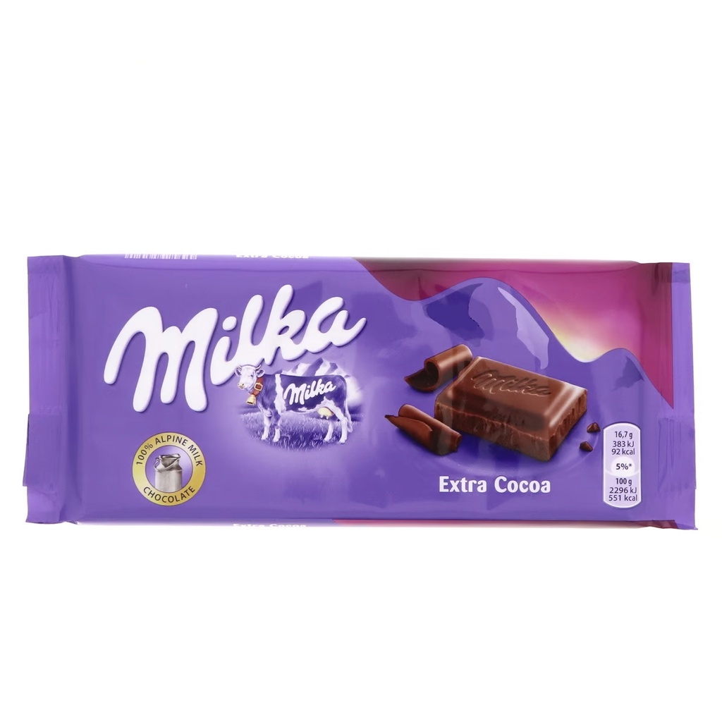 MIlka Dark Extra Cocoa 100G - Chocolate importado