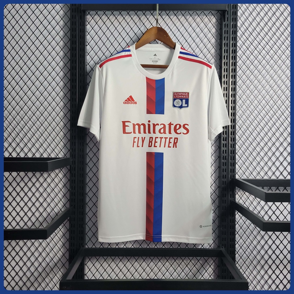 Camisa De Time Tailandesa 22/23 Futebol Lyon home/branca 1:1 Tailândia Qualidade