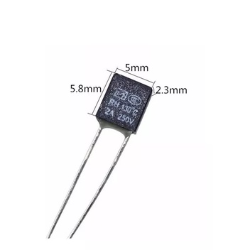 2 Fusível Térmico 130 Graus 2A 130C 130°C 127V 250V
