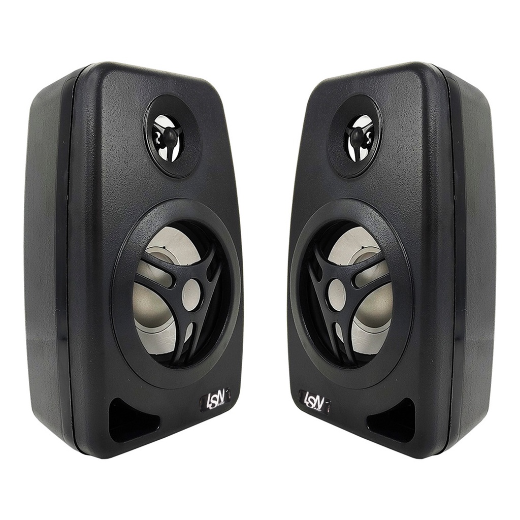 Par Caixa De Parede Leson 70w 8ohms Preta De Som Ambiente Com Suporte Para Parede - Audio