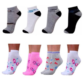 Kit 06 Pares de Meia Cano Curto Estampada Masculino Feminino