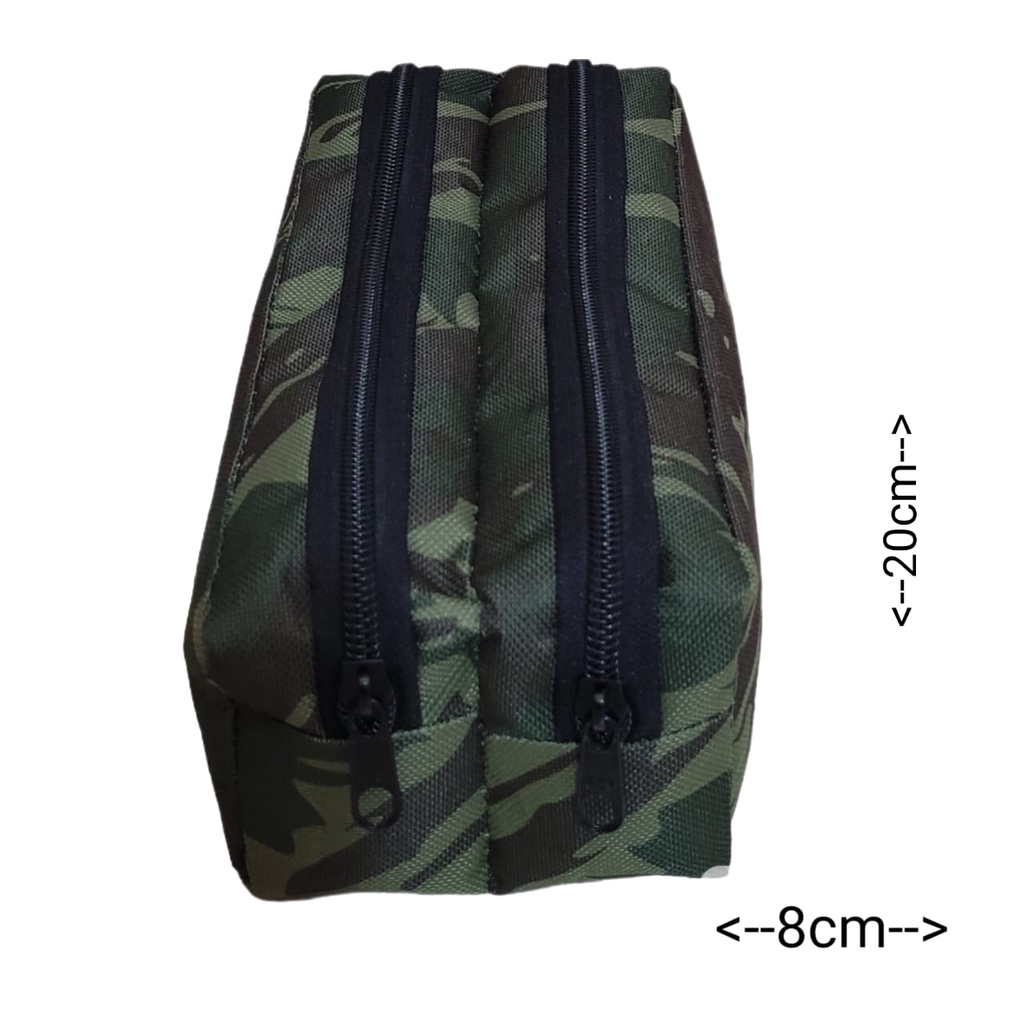 ESTOJO DE LÁPIS 2 DIVISÓRIAS ESCOLAR CAMUFLADO em Oferta na Shopee