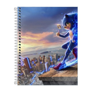 Caderno Sonic 10 Matérias 160 Folhas Capa Dura