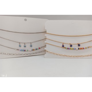 Kit 04 Choker Luxo Colar Prata Dourado colar festa Para Festa / Clube / Presente/casamento/viagem