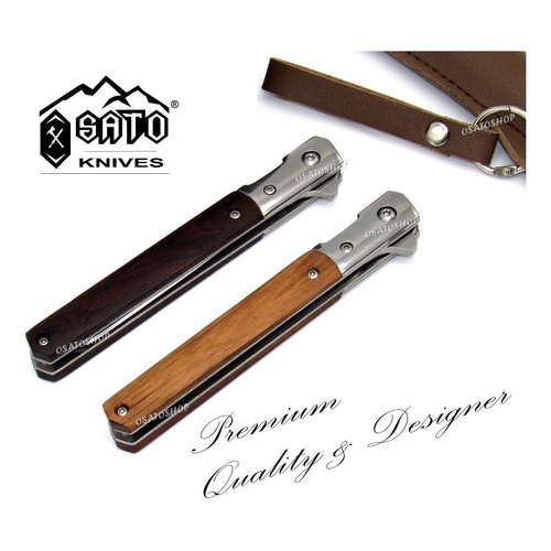 Faca Canivete Designer Alemão Aço M390 Tanto Bainha Couro